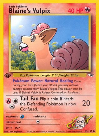 Blaine's Vulpix 065  - Unlimited Gym Heroes - Common