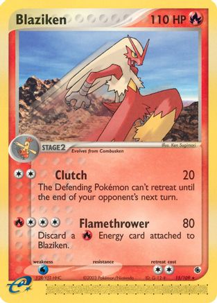 Blaziken 015/109  Ruby and Sapphire - Rare