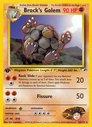 Brock's Golem 020  - Unlimited Gym Heroes - Rare