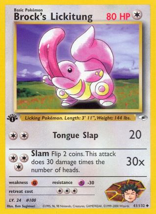 Brock's Lickitung 041  - Unlimited Gym Heroes - Uncommon