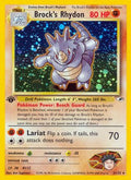 Brock's Rhydon 002  - Unlimited Holofoil Gym Heroes - Holo Rare