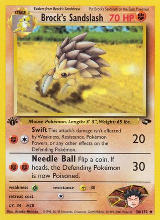 Brock's Sandslash 036  - Unlimited Gym Challenge - Uncommon