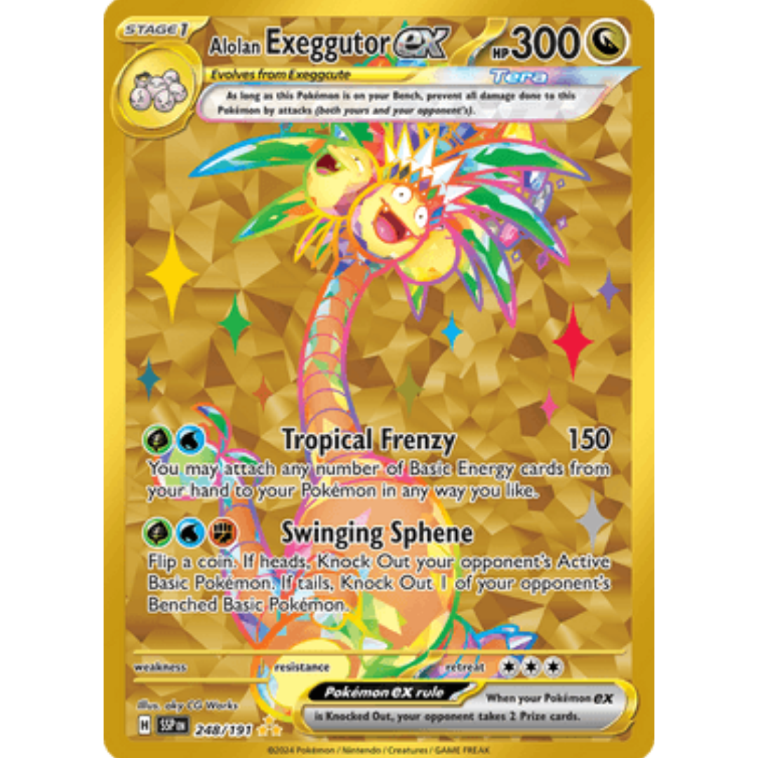 Alolan Exeggutor ex 248/191  - Holofoil SV08 Surging Sparks - Hyper Rare