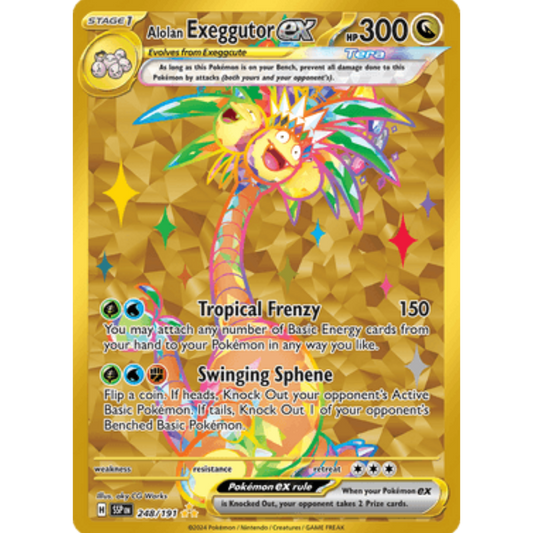 Alolan Exeggutor ex 248/191  - Holofoil SV08 Surging Sparks - Hyper Rare