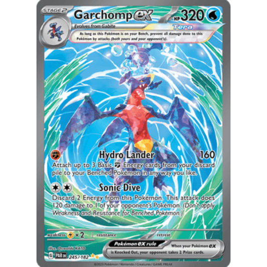 Garchomp ex 245/182  - Holofoil SV04 Paradox Rift - Special Illustration Rare