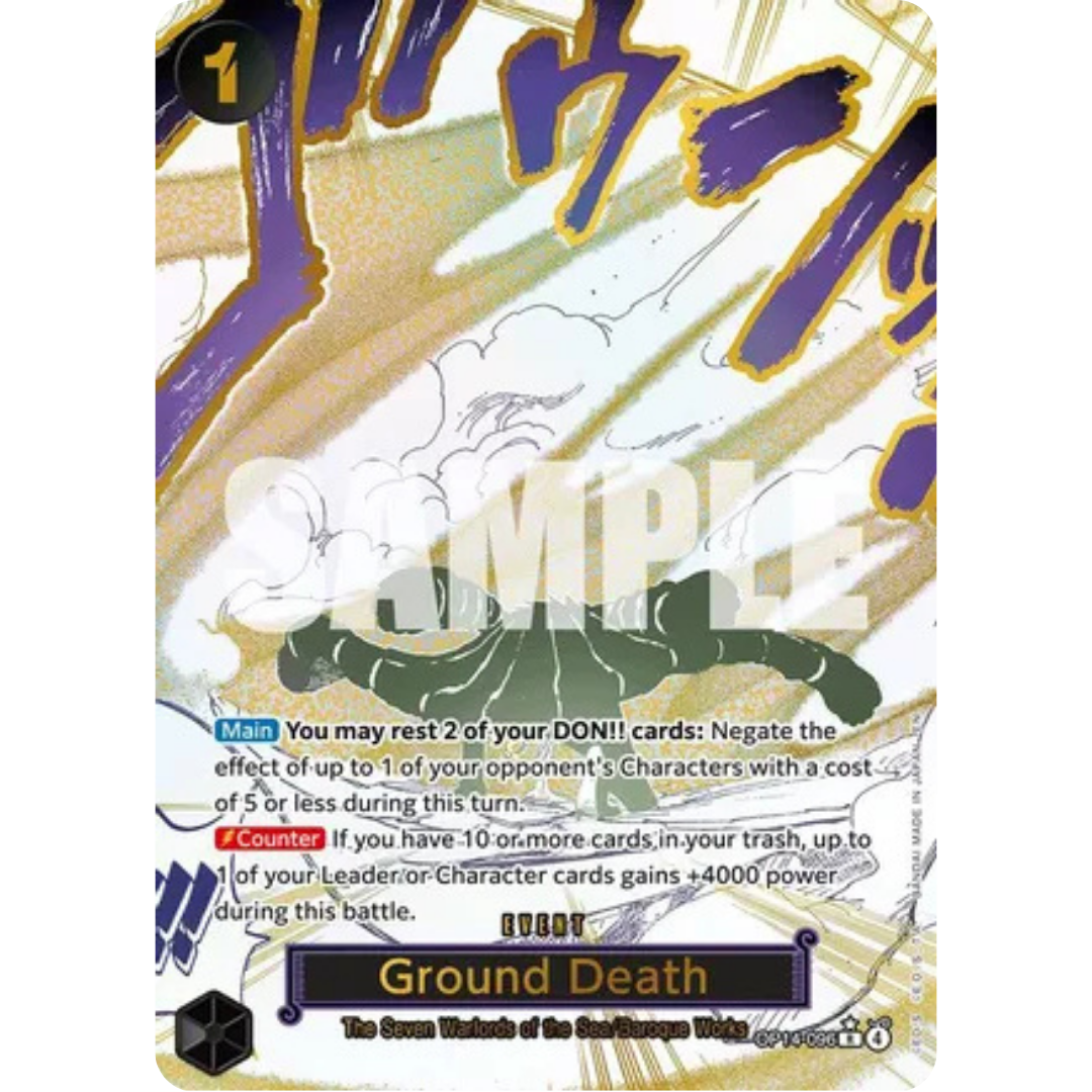 Ground Death (Alternate Art) (OP14-096) - The Azure Sea's Seven Foil