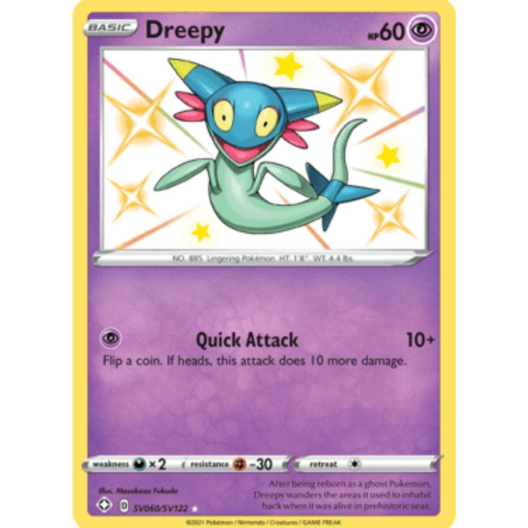 Dreepy SV060  - Holofoil Shining Fates Shiny Vault - Shiny Holo Rare