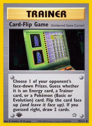 Card-Flip Game (Goldenrod Game Corner) 092  - Unlimited Neo Genesis - Uncommon