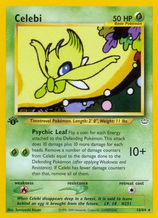 Celebi (16) 016  - 1st Edition Neo Revelation - Rare