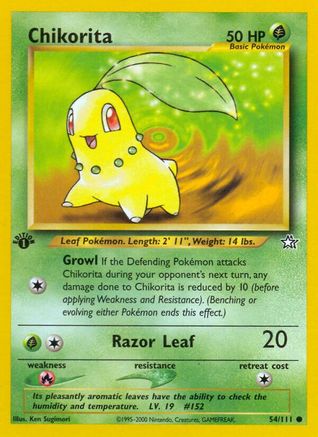 Chikorita (54) 054  - 1st Edition Neo Genesis - Common