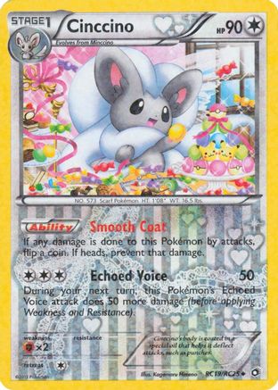 Cinccino RC19  - Holofoil Legendary Treasures Radiant Collection - Uncommon