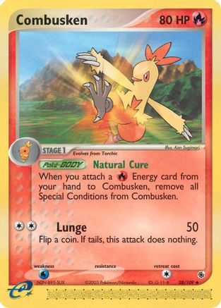 Combusken - 28/109/109  Ruby and Sapphire - Uncommon