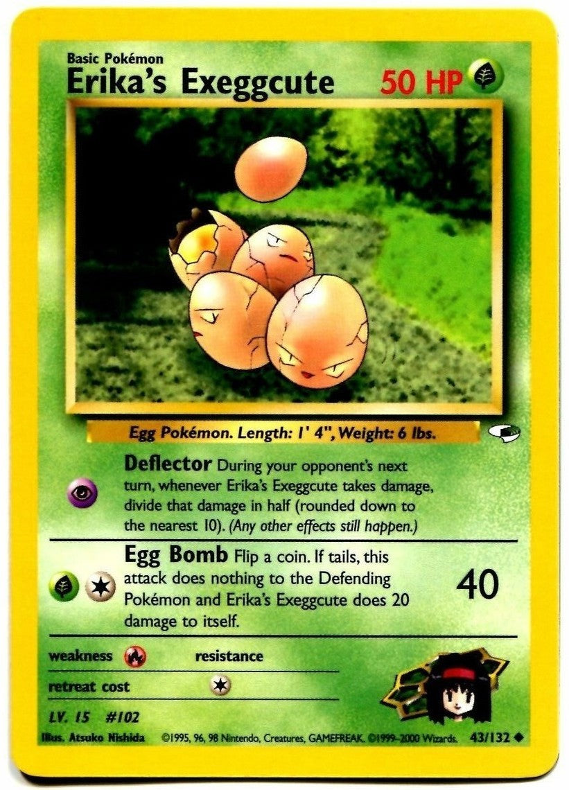 Erika's Exeggcute (43) 043  - Unlimited Gym Heroes - Uncommon
