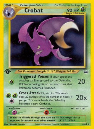 Crobat  - Unlimited Holofoil Neo Revelation - Holo Rare