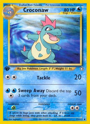Croconaw (32) 032  - Unlimited Neo Genesis - Uncommon