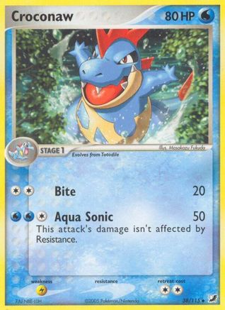 Croconaw  - Reverse Holofoil Unseen Forces - Uncommon