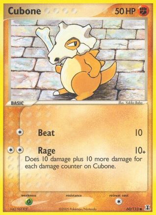 Cubone 060  - Reverse Holofoil Delta Species - Common