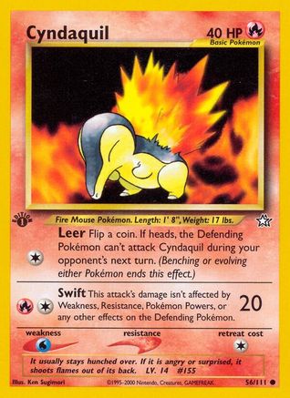 Cyndaquil (56) 056  - Unlimited Neo Genesis - Common
