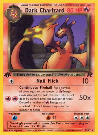 Dark Charizard (21) 021  - Unlimited Team Rocket - Rare
