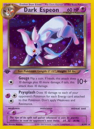 Dark Espeon  Neo Destiny - Holo Rare