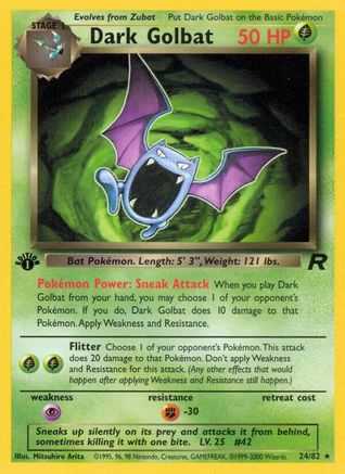 Dark Golbat (24) 024  - Unlimited Team Rocket - Rare