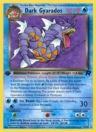 Dark Gyarados (25) 025  - Unlimited Team Rocket - Rare