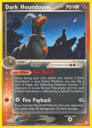 Dark Houndoom 037/109  - Reverse Holofoil Team Rocket Returns - Uncommon