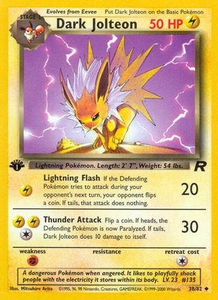 Dark Jolteon 038  - Unlimited Team Rocket - Uncommon