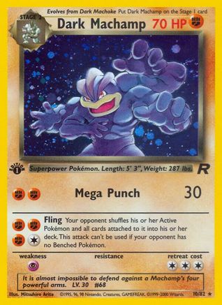 Dark Machamp (10) 010  - Unlimited Holofoil Team Rocket - Holo Rare