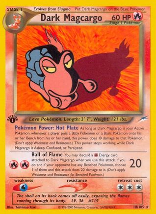 Dark Magcargo 018  - Unlimited Neo Destiny - Rare