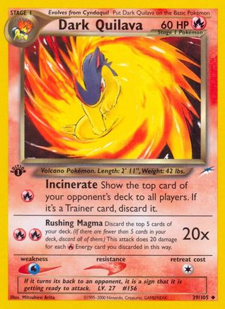 Dark Quilava 039  - Unlimited Neo Destiny - Uncommon