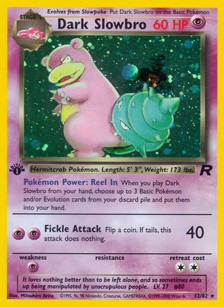 Dark Slowbro (12) 012  - Unlimited Holofoil Team Rocket - Holo Rare