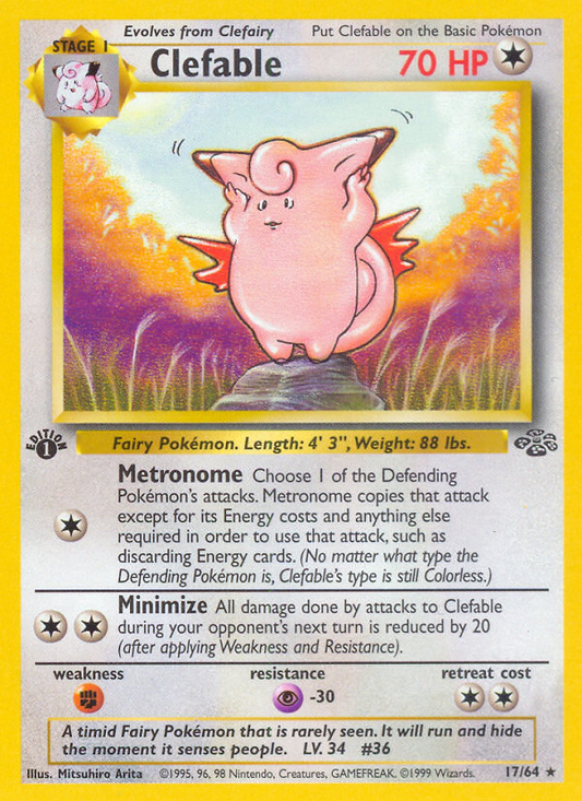 Clefable (17) 017/64  - 1st Edition Jungle - Rare