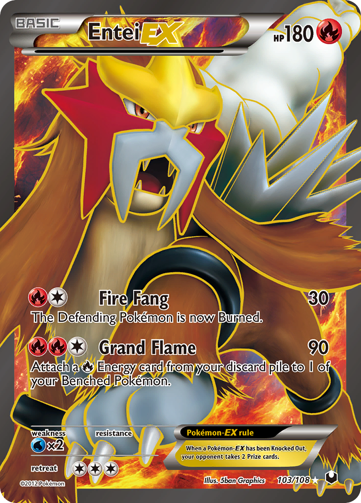 Entei EX (103 Full Art)  - Holofoil Dark Explorers - Ultra Rare