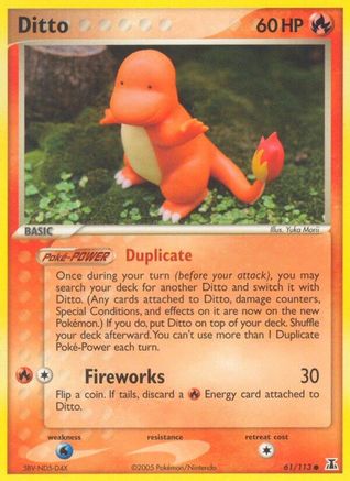 Ditto 061/113  - Reverse Holofoil Delta Species - Common