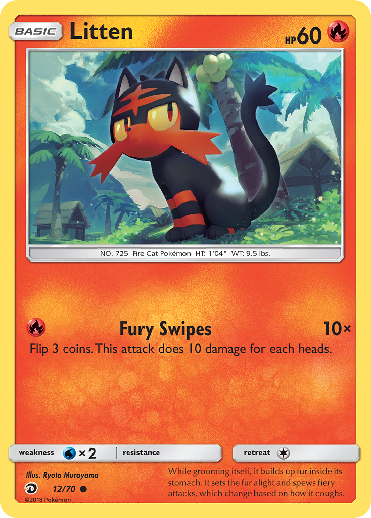 Litten 012  Dragon Majesty - Common