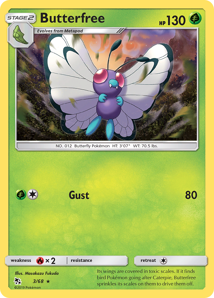 Butterfree 003  Hidden Fates - Rare