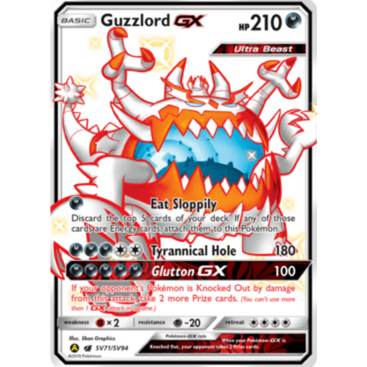 Guzzlord GX SV71/SV94  - Holofoil Hidden Fates Shiny Vault - Shiny Holo Rare