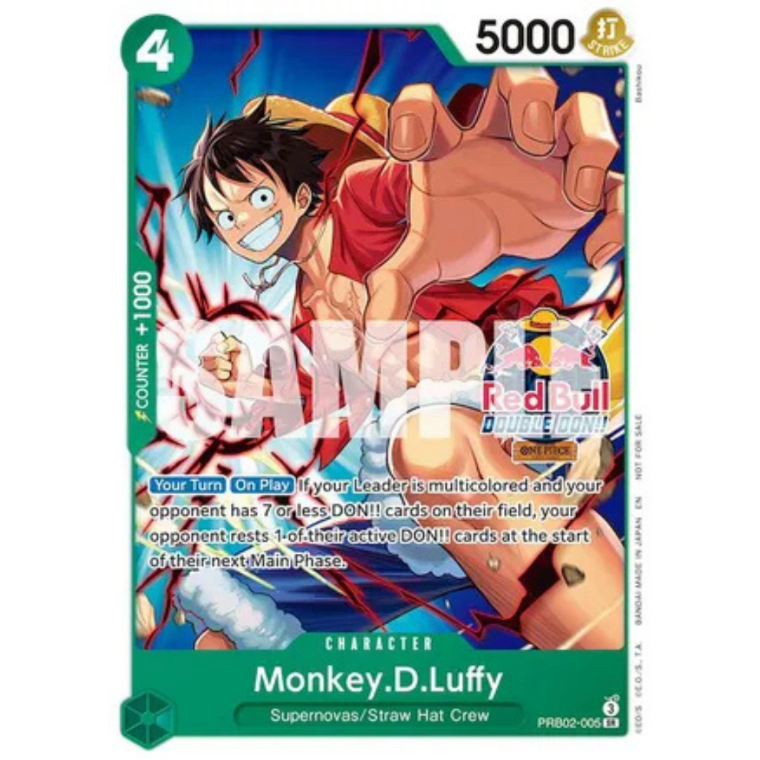 Monkey.D.Luffy (Red Bull Double Don!!) (PRB02-005) - One Piece Promotion Cards