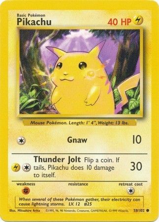 Pikachu 058/102  Base Set - Common