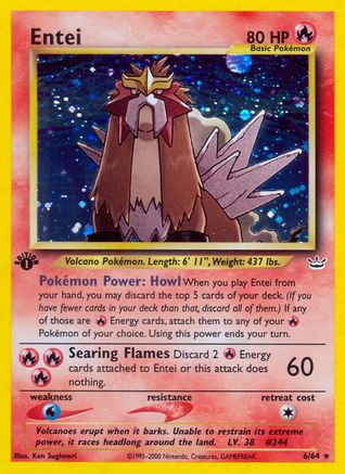 Entei (6)/64  - Unlimited Holofoil Neo Revelation - Holo Rare