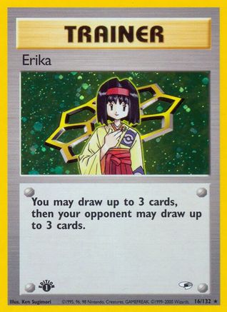 Erika (16) 016  - Unlimited Holofoil Gym Heroes - Holo Rare