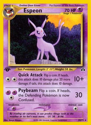 Espeon (20) 020  - Unlimited Neo Discovery - Rare