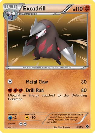 Excadrill (56) 056  - Holofoil Emerging Powers - Holo Rare