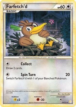 Farfetch'd 019  HeartGold SoulSilver - Rare