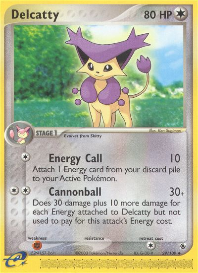 Delcatty - 29/109/109  Ruby and Sapphire - Uncommon