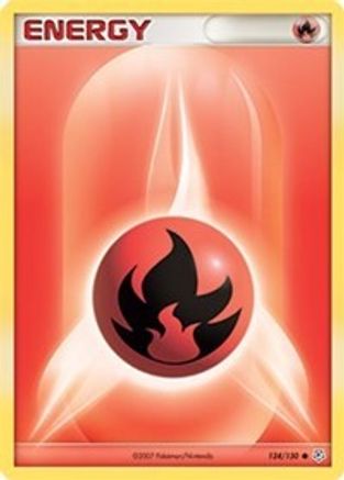 Fire Energy 124  - Reverse Holofoil Diamond and Pearl - Common