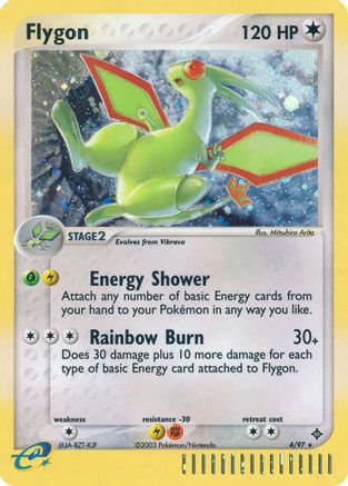 Flygon - 4/97/097  - Reverse Holofoil Dragon - Holo Rare