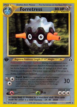 Forretress (21) 021/75  - 1st Edition Neo Discovery - Rare