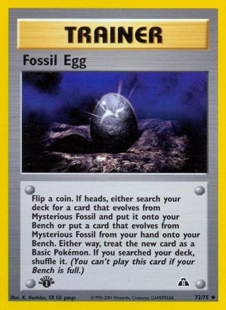 Fossil Egg 072  - Unlimited Neo Discovery - Uncommon